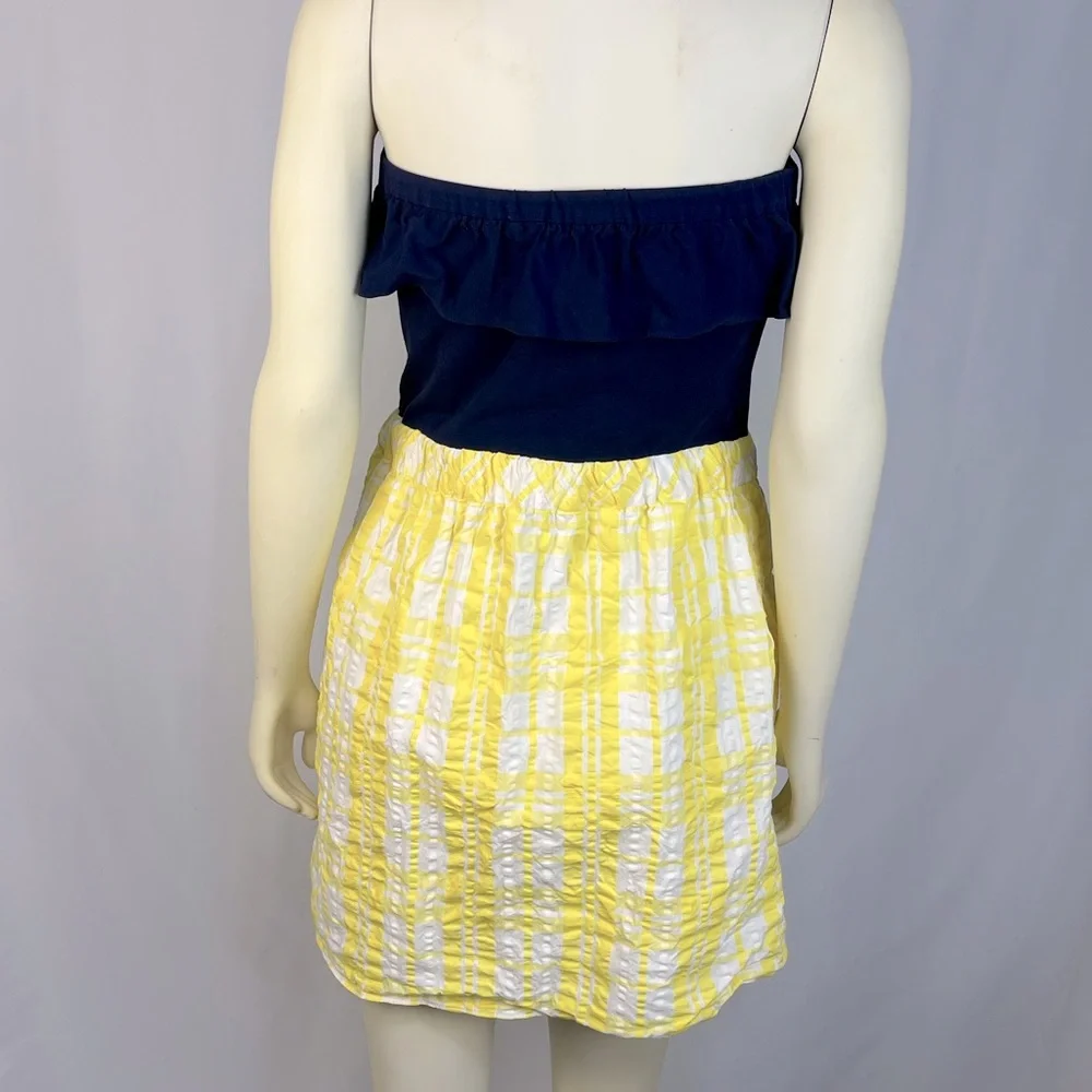 Lilly Pulitzer Esmeralda
Starfruit Yellow Sucker For Plaid Combo Navy Dress Sz L - Picture 8 of 15